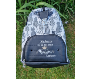 Stickserie - Spruch "Zuhause ist da, wo meine Katzen herrschen"